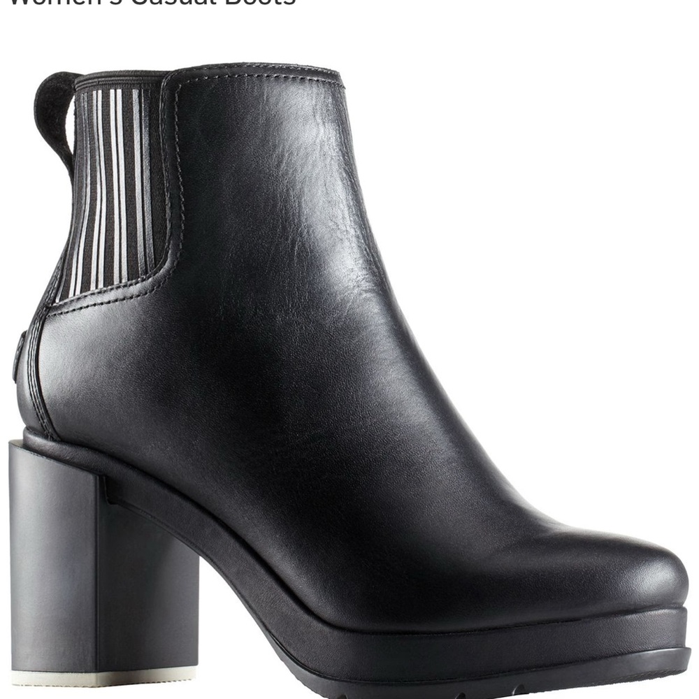 Sorel Black Ankle Boots Sleek Minimalist Design